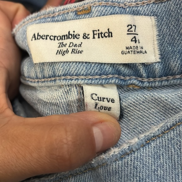 Abercrombie and fitch the dad high rise relaxed fit size 27/4S curve love - Picture 6 of 12